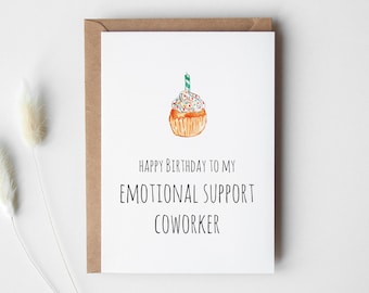 Work Bestie Greeting Card DIGITAL DOWNLOAD, Coworker Birthday Gift