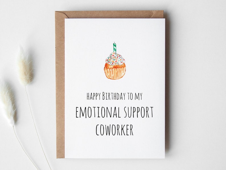 Work Bestie Greeting Card DIGITAL DOWNLOAD, Coworker Birthday Gift image 1