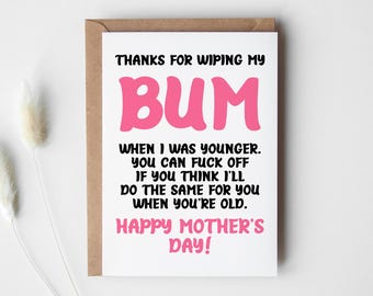 Funny Mother's Day Card, Humorous Mom Gift (Digital Download)