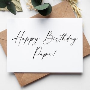 Birthday Card PRINTABLE DOWNLOAD for Papa