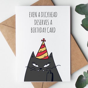 Cartão de aniversário engraçado para download digital Gato