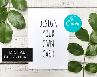 Carte d'anniversaire personnalisée, carte d'anniversaire imprimable (téléchargement numérique)