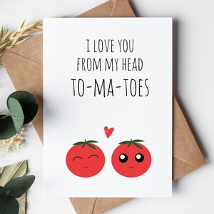 Cartão de aniversário IMPRIMÍVEL PARA DOWNLOAD para namorado, Tomatoes Punny