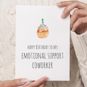 TÉLÉCHARGEMENT NUMÉRIQUE de carte de voeux de bestie de travail, cadeau d'anniversaire de collègue