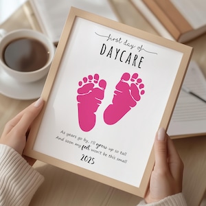 First Day of Daycare 2025 PRINTABLE, Footprint Art Project