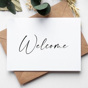 Welcome Greeting Card PRINTABLE DOWNLOAD