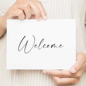 Willkommensgrußkarte DRUCKBAR, HERUNTERLADBAR, Umzug in die Nachbarschaft Willkommen Postkarte Neue Mitarbeiter Airbnb Gäste Digitaler Download Sofort