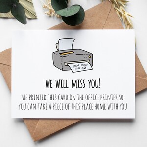 Nouvelle carte de travail à télécharger, carte de travail de départ pour collègue, collègue porte-bonheur laissant un travail numérique instantané carte Bestie avec enveloppe