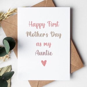 Aunt 1st Mothers Day Cards PRINTABLE DOWNLOAD - Etsy
