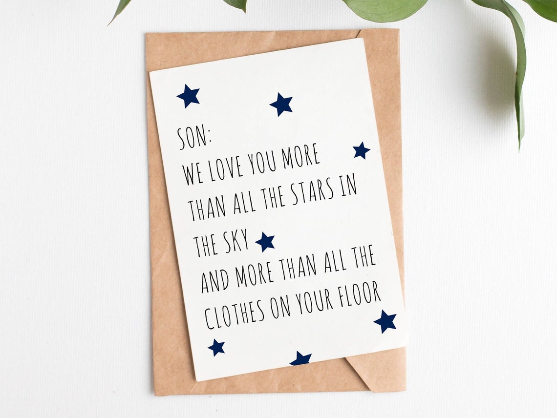 Son Birthday Card PRINTABLE DOWNLOAD - Etsy