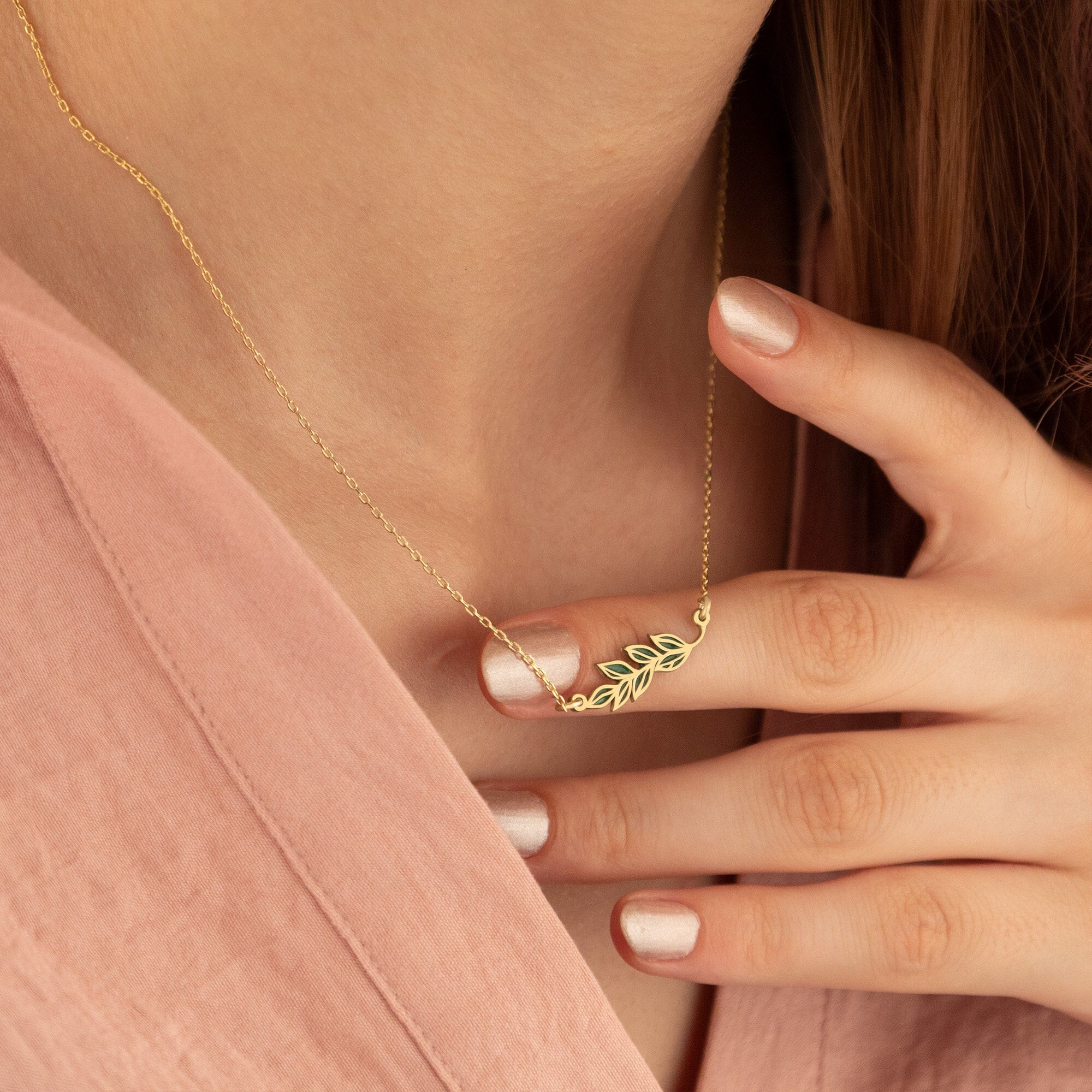 Tiffany olive leaf necklace gold hot sale