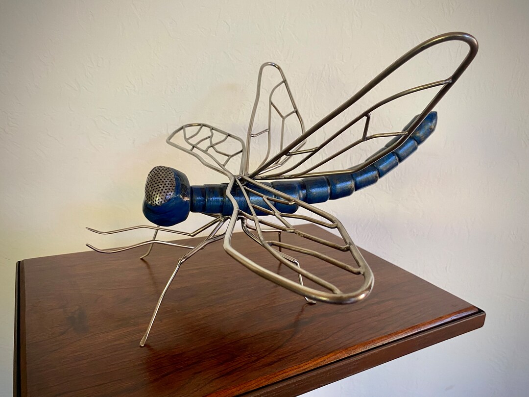Dragonfly Metal Sculpture Art Yard Etsy