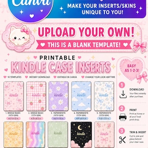 Anpassningsbara Kindle-fodral, Canva-mallpaket (digital nedladdning)