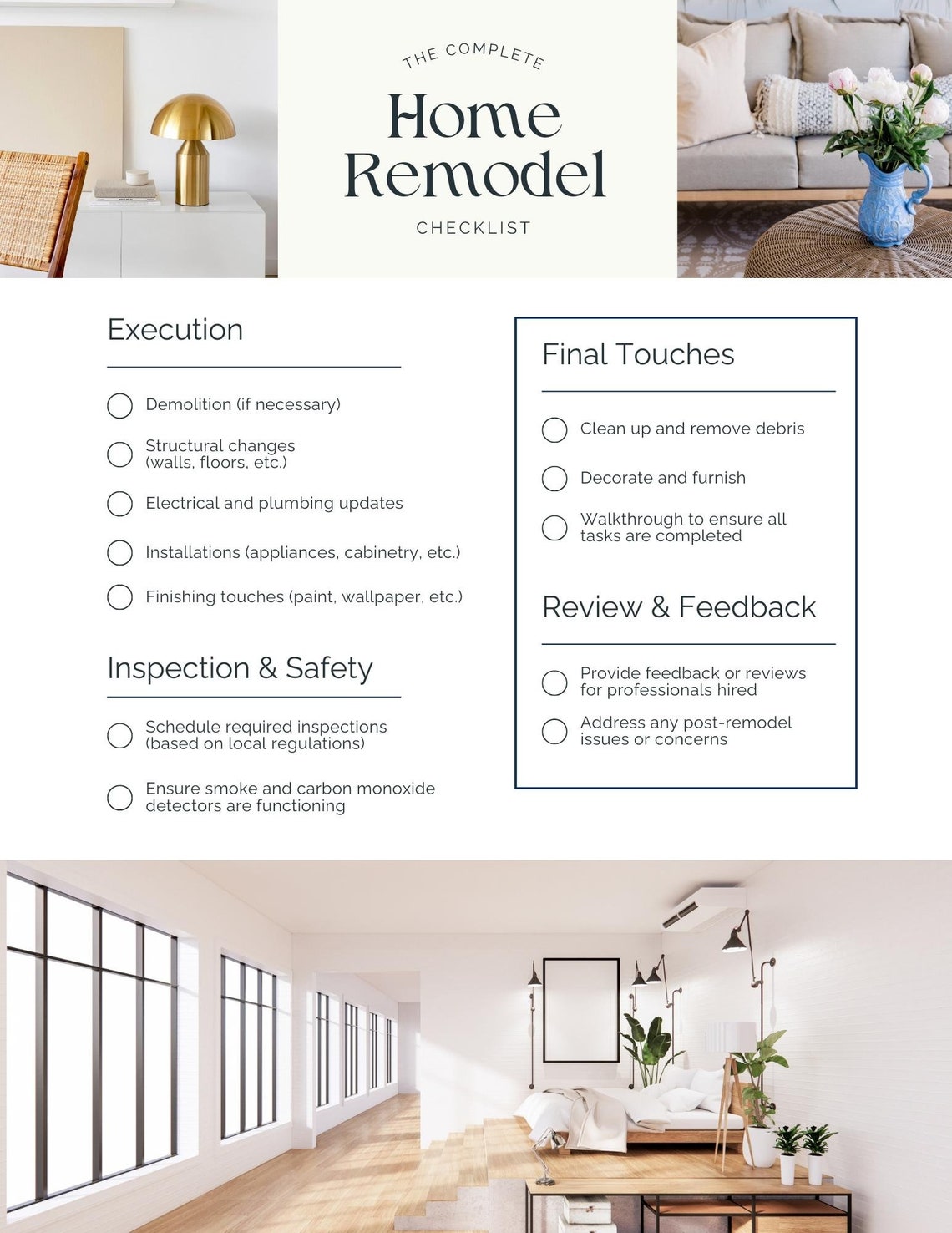 Home Remodel Checklist Printable Home Renovation Checklist Notion ...