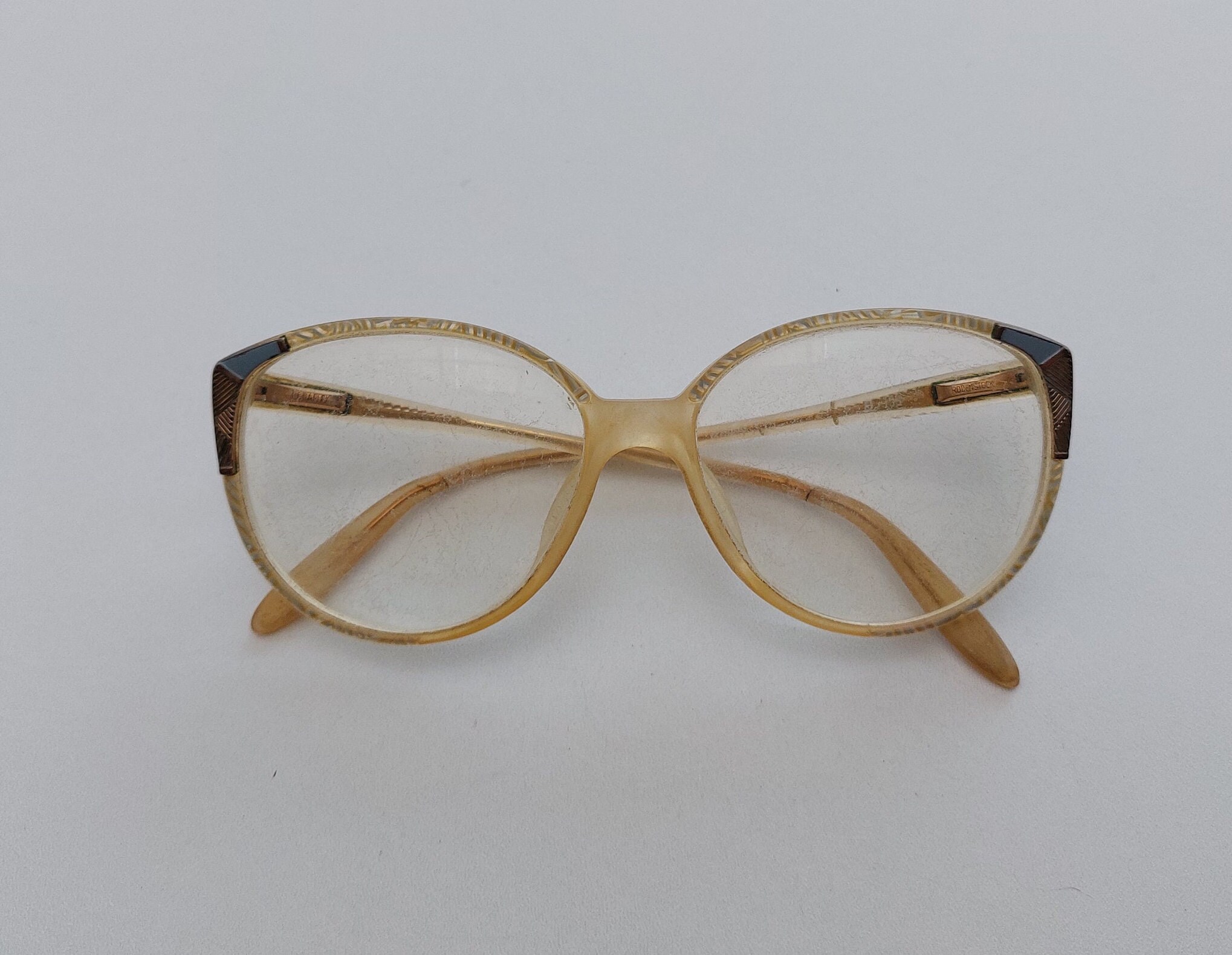 Lunettes Vintage Rodenstock 631 Or Et Vert - Monture Ovale Métal NOS - Neuf Sans étiquette