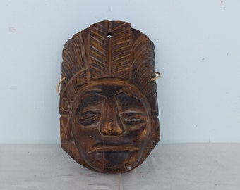 Maschera africana, legno africano, maschera scultorea, maschera retrò, tradizionale africana, da collezione, decorazione da parete, maschera da parete, arte, arte africana