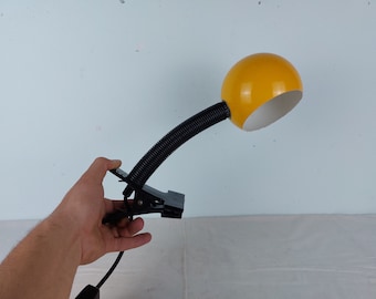 Clamp lamp, vintage clamp lamp, yellow lamp, office lamp, read lamp, retro clamp lamp, retro, vintage, cool lamp