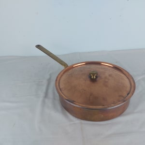 Copper pan, culinox pan,  vintage pan, Switzerland pan, kitchen decor, unique, cool, gift idea, shabby kitchen, copper pot, lid, swiss made