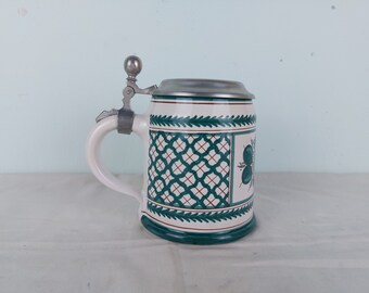 Hermosa taza, Taza de flores, Vintage, Taza de cerveza de cerámica, Decoración del hogar de cerámica, Alemania coleccionable, Cerámica, Gerz, Alemania Occidental, Taza de Alemania