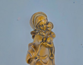 Wachsmadonna, Wachs Maria, Wachsskulptur, Religion, Jesus, alt, Skulptur. Schreibtischskulptur, Wandskulptur, Geschenkidee, home decor, germany