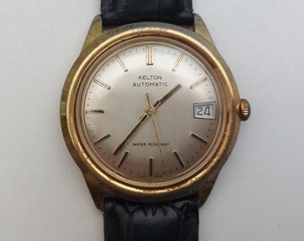 Kelton wrist watch, french watch, working watch, made in france, mechanical watch, old watch, retro watch, vintage watch , men wrist watch
