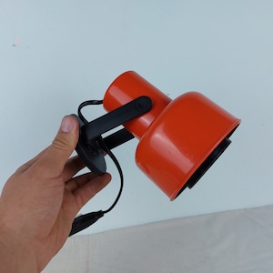 Wall lamp, vintage small lamp, red lamp, office lamp, read lamp, retro clamp lamp, retro, vintage, cool lamp