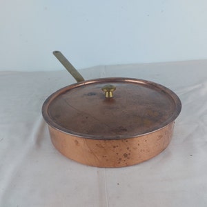 Copper pan, culinox pan,  vintage pan, Switzerland pan, kitchen decor, unique, cool, gift idea, shabby kitchen, copper pot, lid, swiss made