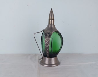 Bellissima bottiglia di whisky, bottiglia di vino, bottiglia vintage, bottiglia verde, bottiglia antica, bottiglia musicale