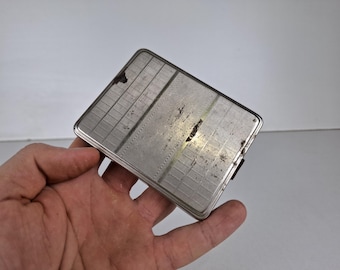 small metal cigarette case Vintage cigarette case, metal cigarette case, retro cigarette case, old,  cool, unique, smoke accessory