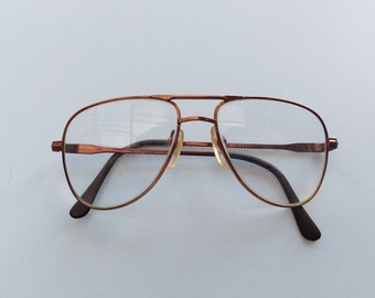 Coerstges glasses, pilot glasses, aviator eyewear, old, vintage, metal frame, brown frame, old frame, 70s, 80s, men glasses 82