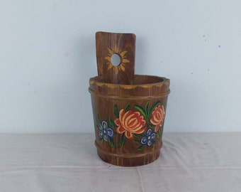 Vintage wooden vessel, germany vessel, retro, vintage, cool, made in germany, small, wall decor