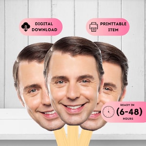Adult Face on a Stick,Big Head on a Prop,Bachelorette Prop Sticks,Stick for Graduation 2023,Big Head Cutouts,Printable Head On A Stick