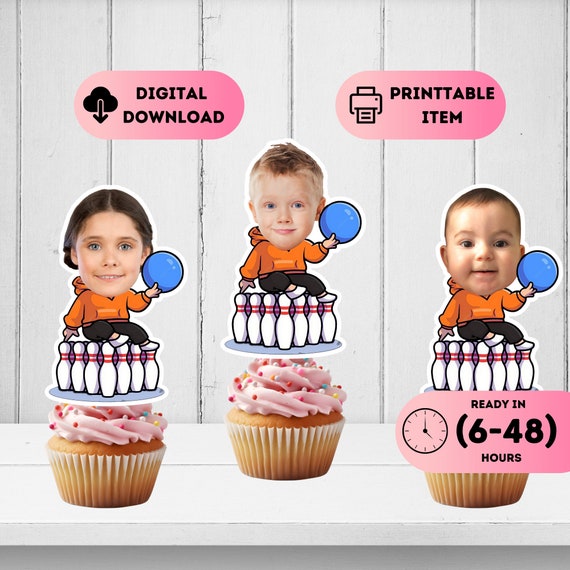 24 Blatt Gesichtsaufkleber Zum Selbermachen – 15 X 21 Cm, Cupcake-Design, Für Kinderpartys
