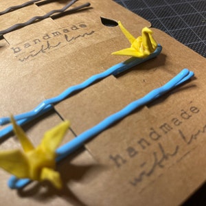 Origami Crane hairclips