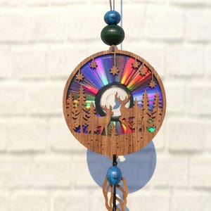 Waldtier Svg Cnc Template Suncatcher,Reflexionskarton,Repurgebrauchte DVDs,Cd,Laser Cut Datei,Cnc Vorlage,SVG,PDF,DXF,S107