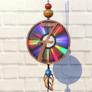 Nummer Sieben, 7 Svg Cnc Template Suncatcher, Traumfänger, Reflektierender Karton, Umwidmung Dvd,Cd, Laser Cut Datei, Cnc Template, SVG, PDF,DXF,S64-7