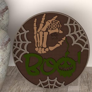 BOO Halloween View Svg,Scene,Shadowbox,Multilayer,4 Layer,Lightburn Svg,Glowforge,Cricut Svg Files,Laser Cut files,Glowforge,Cricut(L39B)