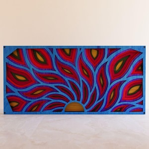 3D-Mandala Svg Painting Wall-art SVG,Multilayer Cut File,Rectangle Cut File,6 Layer Art Piece for Glowforge,MultiLayer Laser File(X1)