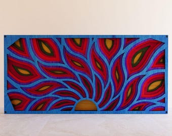 3D Mandala Wall Art SVG: Multilayer Laser Cut File for Glowforge