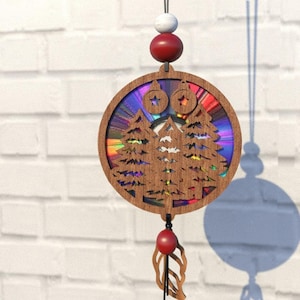 Weihnachten,Baum Suncatcher Svg Cnc Template Suncatcher,Reflexionskarton,Umnutzung Dvds,Cd,Laser Cut Datei,Cnc Vorlage,SVG,PDF,DXF,SVG,S81