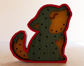 Layered Wooden Puppy: 3D Laser Cut Files (SVG, DXF, PDF)