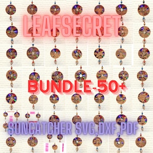 Paquete de 50 atrapasoles SVG, Cricut, cartón reflectante, DVD y CD reutilizados, archivo cortado con láser, plantilla CNC, SVG, PDF, DXF, atrapasoles