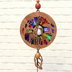 Mutter und Baby Giraffe Suncatcher,Reflektierende Pappe,Umwandlung von Dvds,Cd,Laser Cut Datei,Cnc Vorlagen,SVG,PDF,DXF,Suncatcher,S15