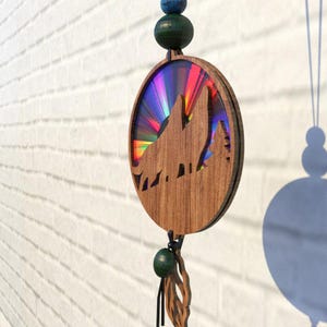 Twins Wolf Suncatcher Dxf,Pdf,Svg,Modelo de estêncil,Papelão refletivo,Reutilização de DVDs,Cd,Arquivo de corte a laser,Modelo CNC,SVG,PDF,DXF,S103