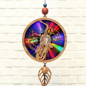 Saxophon,Musik,Sänger,Signatur,Sänger,Sonnenfänger,Reflexiv Karton,Umwandlung Dvds,Cd,Laser Cut Datei,Cnc Vorlagen,SVG,PDF,DXF,Suncatcher,S18