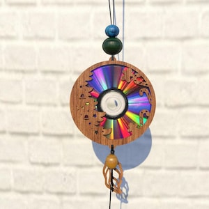 Weihnachtsbaum Suncatcher SVG, Schablone, Reflektierender Karton, Wiederverwendbare DVDs, CD, Laser Cut Datei, Cnc Vorlage, SVG, PDF,DXF,S91