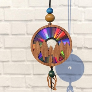 Wald, Dschungel Suncatcher Svg Cnc Template Suncatcher, Reflektierender Karton, Umwidmung Dvds,Cd,Laser Cut Datei,Cnc Vorlage,SVG,PDF,DXF,SVG,S83