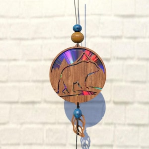 Bär Suncatcher Svg Cnc-Vorlage Schablonenvorlage, reflektierender Karton, Umwidmung von DVDs, CD, Laser-Schnitt-Datei, CNC-Vorlage, SVG, PDF, DXF, S84