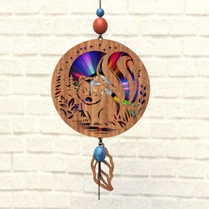 Eichhörnchen Tier Suncatcher,Reflektierendes Karton,Umwandlung Dvds,Cd,Laser Cut Datei,Cnc Template,SVG,PDF,DXF,Suncatcher Glowforge svg,Foil,S6