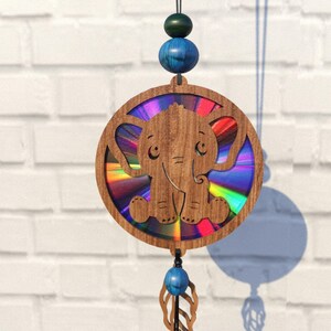 Baby Elefant Tier Svg Suncatcher, Weihnachten, reflektierender Karton, Umwidmung Dvds,cd,laser cut Datei,cnc vorlagen,svg,pdf,dxf,s72